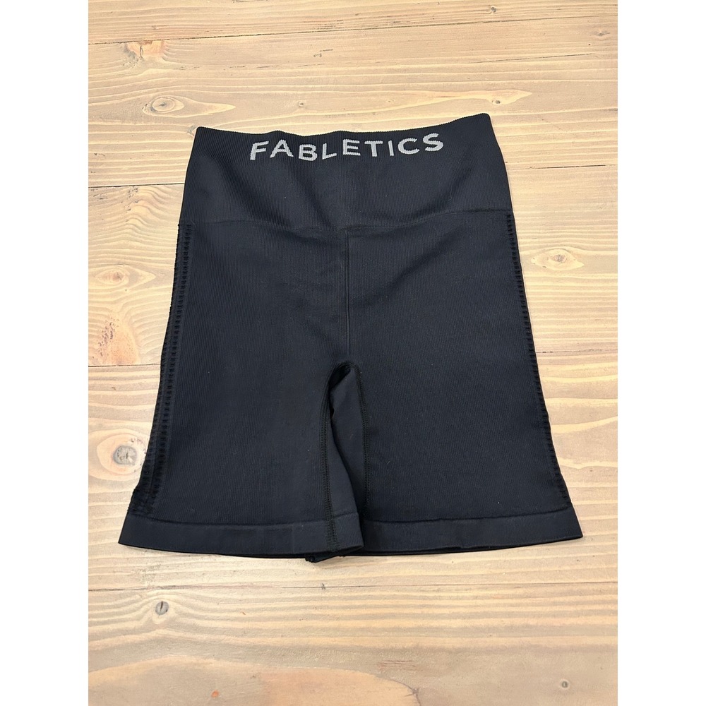 D21‎ Fabletics High-Waisted Seamless Bike Shorts - Black Athletic Activewear